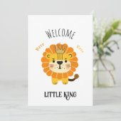 Kleine leeuw feestdagenkaart (Staand voorkant)
