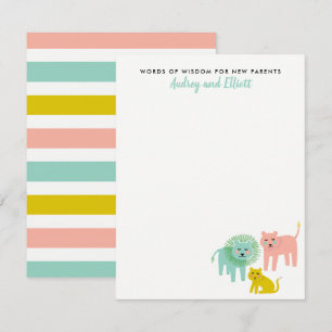 Kleine leeuwen Neutraal Baby shower Advies Kaarten