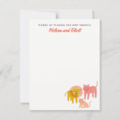Kleine leeuwen Warm Baby shower Advice Kaarten (Voorkant)