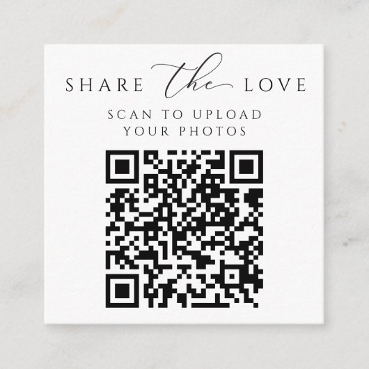 Kleine legant Deel de Kaarten van de Liefde met QR (Voorkant)