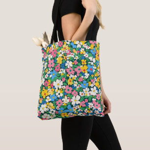 Kleine lente bloemen patroon draagtas