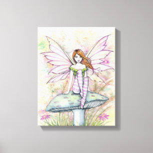 Kleine Lente Fae Fee Kunst van Molly Harrison Canvas Afdruk
