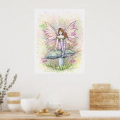 Kleine Lente Fae Schilderij in Waterverf Poster (Keuken)