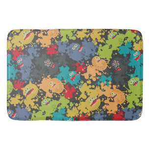 Kleine leuke grappige monsters badmat