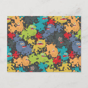 Kleine leuke grappige monsters briefkaart