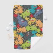 Kleine leuke grappige monsters golfhanddoek (Insitu)