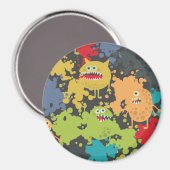 Kleine leuke grappige monsters magneet (Voorkant / Achterkant)