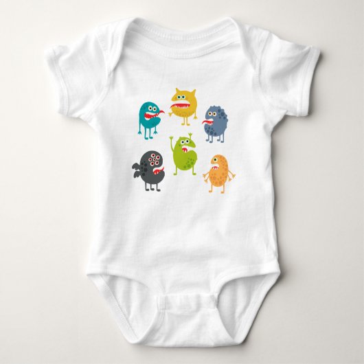 Kleine leuke grappige monsters romper (Voorkant)