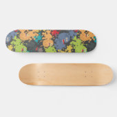 Kleine leuke grappige monsters skateboard (Horizontaal)