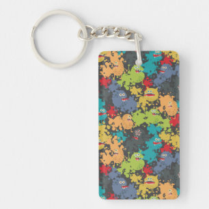 Kleine leuke grappige monsters sleutelhanger