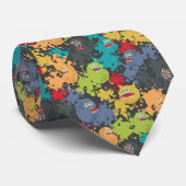 Kleine leuke grappige monsters stropdas (Opgerold)