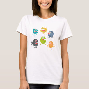 Kleine leuke grappige monsters t-shirt