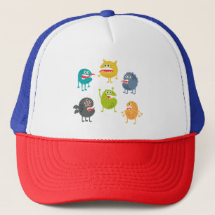 Kleine leuke grappige monsters trucker pet