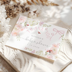 Kleine Liefdesfoutje Bloemenslinger Baby Shower Be Bedankkaart