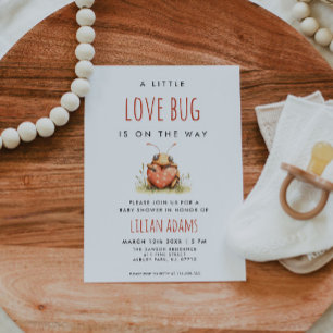 Kleine liefdeskever meisje babyshower kaart