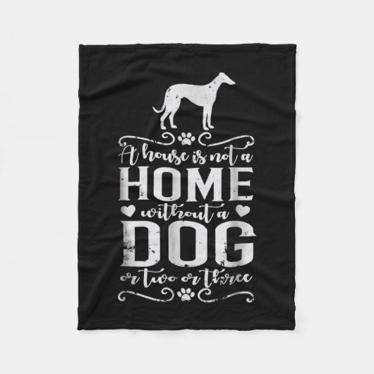 Kleine liefhebbers van Whippet Fleece Deken (Voorkant)