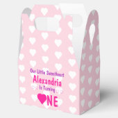 Kleine liefje 1e verjaardag bedankdoosjes (Geopend)