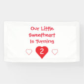 Kleine liefje 2e verjaardag spandoek (Horizontaal)