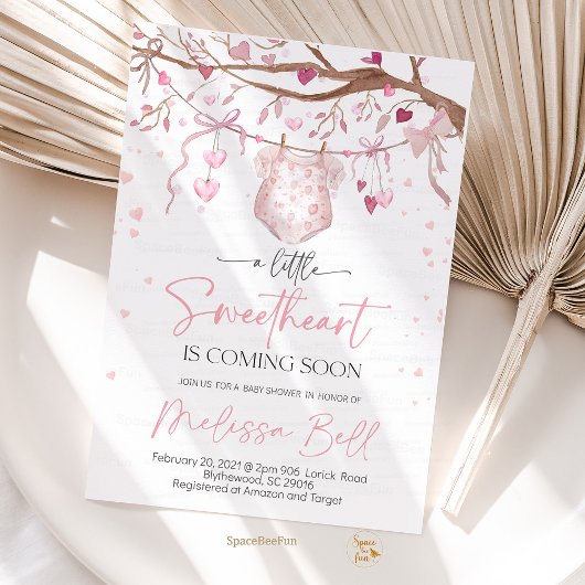 Kleine liefje Baby shower uitnodiging, Valentin Kaart