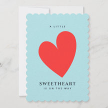 Kleine liefje blauw Baby shower