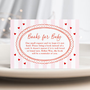 Kleine Liefje Boog Baby Shower Boeken voor Baby Informatiekaartje