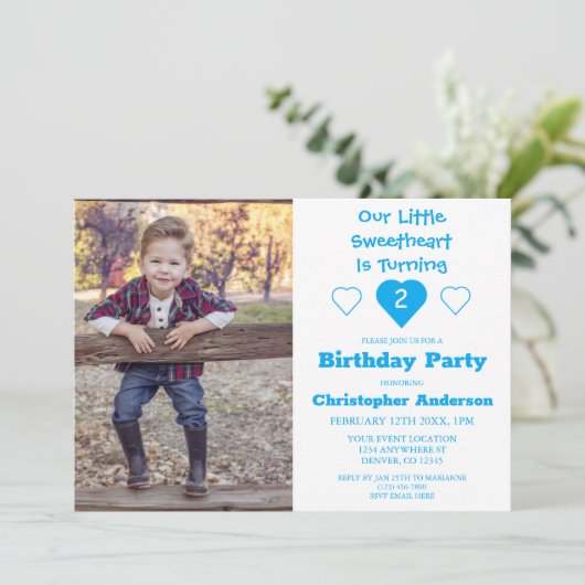 Kleine liefje geboortedag kaart (Staand voorkant)