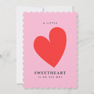 Kleine liefje Roze Baby shower Heart Kaart