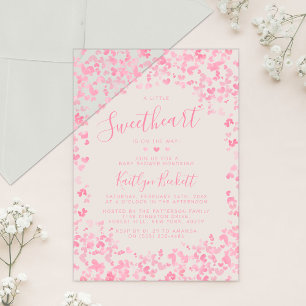 Kleine Liefje Valentijnsdag Baby Shower Acryl Uitnodigingen