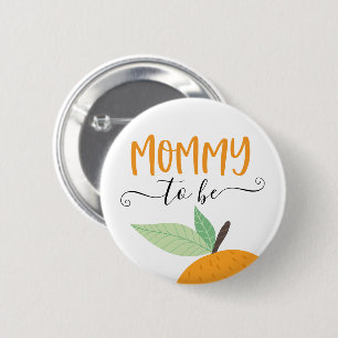 Kleine lieve citrus sinaasappel aanstaande mama kn ronde button 5,7 cm