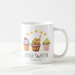 Kleine lieve schat heldere kleuren waterverf cupca koffiemok