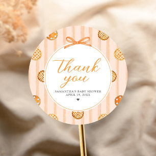 Kleine lieve schat herfst baby shower ronde sticker