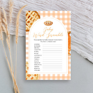 Kleine lieve schattige geruite babyshower scramble