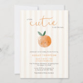 Kleine lieve sinaasappel citrus baby shower kaart (Voorkant)