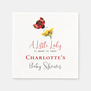 Kleine Lieveheersbeestje Zonnebloem Baby Shower Servet