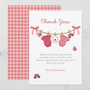 Kleine Love Bug Waskleine Baby Shower Bedankkaart