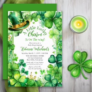 Kleine Lucky Charm St. Patrick's Day Baby Shower Kaart