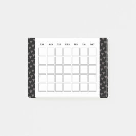 Kleine maandelijkse kalender planner post-it® notes