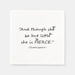 Kleine maar felle Shakespeare Quote Kleine Vogels Servetten