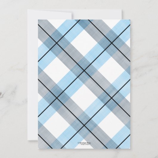 Kleine man baby shower Uitnodiging Boy Groene Mari (Achterkant)