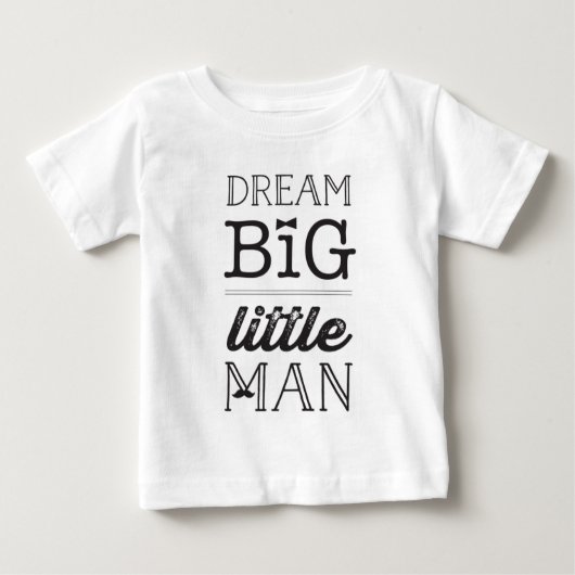 Kleine Man Big Dreams BowTie Baby Kinderen T-shirt (Voorkant)