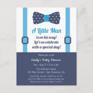 Kleine Man Gentleman Baby Shower-uitvindingen Kaart