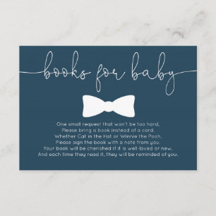 Kleine man marine baby shower boeken voor baby informatiekaartje