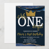 Kleine man, meneer One-derful verjaardag, Navy & G Kaart (Voorkant / Achterkant)