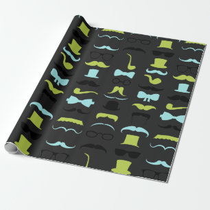 Kleine Man Mustache Partij Cadeaupapier