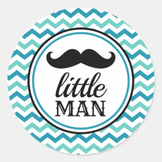 Kleine Man snor Baby shower Stickers - LM