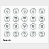 Kleine Man snor Chevron dank u Sticker (Vel)