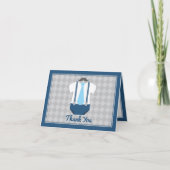 Kleine Man snor Stropdas Baby shower dank u Bedankkaart (Voorkant)
