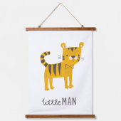 Kleine Man | Stropdas van de tijgerboot Hangend Wandkleed (Voorkant)