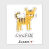 Kleine Man | Stropdas van de tijgerboot Sticker (Vel)