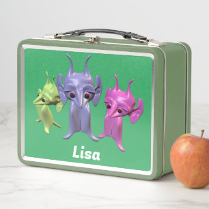 Kleine martians gepersonaliseerde Metal Lunch Box